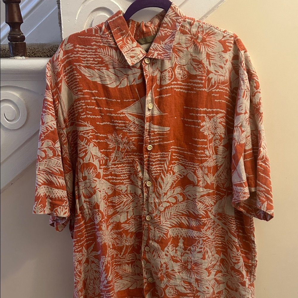 Men’s Tommy Bahama XXL linen shortsleeve button down shirt